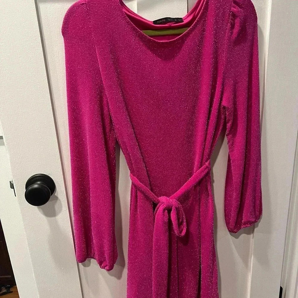 Fraiche by J Pink Long Sleeve Dress - Picture 2 of 5